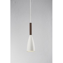 Hanglamp design zwart, wit of grijs conisch E27 355mm
