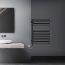 Elektrische badkamerradiator met verwarmingselement 600W 500x800 mm antraciet ML design