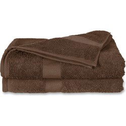 Twentse Damast Katoenen 2PACK Handdoeken - 50x100 - Bruin