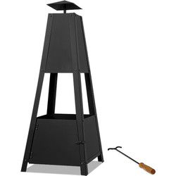 Monzana Buitenhaard-Sfeerhaard- Pyramide-vuurkorf-vuurmand-100cm-hoog