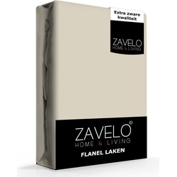 Zavelo Flanel Laken Zand-Lits-jumeaux (240x260 cm)