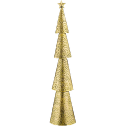 House of Seasons Kerstboom - L15 x B8 x H68 cm - Metaal - Goud