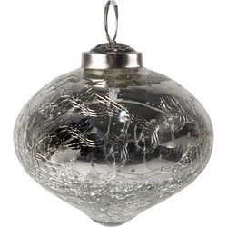 Clayre & Eef Kerstbal Zilverkleurig Glas