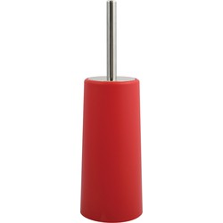 MSV Toiletborstel houder/WC-borstel - rood - kunststof - 35 cm - Toiletborstels