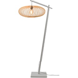 Vloerlamp Cango - Bamboe Wit/Naturel - 36x60x176cm