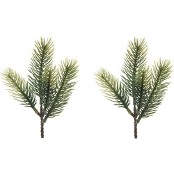 20x Groene kersttakken / dennentakjes 23 cm kerstversiering - Decoratieve tak kerst