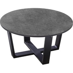 Teeburu coffee table 60x31cm. alu black/concrete