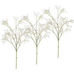 Set van 8x stuks kunstbloem takken Gypsophila Gipskruid wit 65 cm - Kunstbloemen