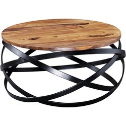 Pippa Design opvallende salontafel in trendy industrieel design - bruin