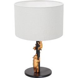 Anne Light and home tafellamp Animaux - zwart - metaal - 20 cm - E27 fitting - 8232ZW