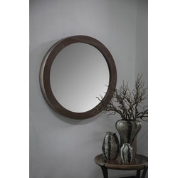 PTMD Spiegel Channel - 60x8x60 cm - Hout - Naturel