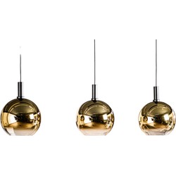 Furntastik Hanglamp, 3-lichts, H850 goud