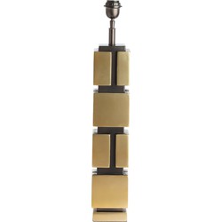 Light&living Lampvoet 11x11x68 cm CAIO mat goud-mat zwart