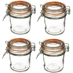 Set van 18x weckpotjes/voorraadpotjes 0,33L glas met beugelsluiting - Voorraadpot