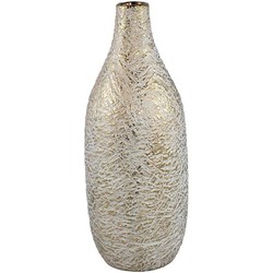 PTMD Fles Sunia - 15x15x39 cm - Keramiek - Goud