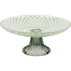 Etagere glas d25h10.5 cm wit mint