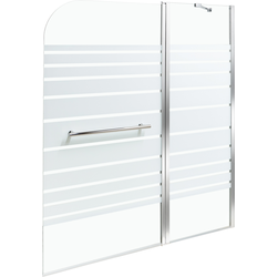 TUAPI - Douchescherm - Zilver - 140 x 120 cm - Veiligheidsglas