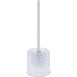 Transparante wc-borstel houder met waterdruppels 37 cm - Toiletborstels