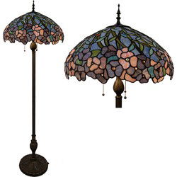 Lumilamp Tiffany Vloerlamp Meerkleurig Glas