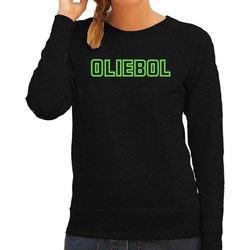 Bellatio Decorations Foute Kersttrui/sweater voor dames - oliebol - groen - oliebollen - nieuwjaar S - kerst truien