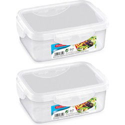 Plasticforte Vershoudbakje vriezer en magnetron - 4x - 2L - kunststof - Vershoudbakjes