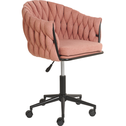 Beliani LUCIA - Bureaustoel-Roze-Polyester