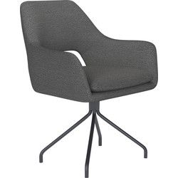 Housecraft Living Mos Eetkamerstoel Draaibaar Metaal Spider Grijs