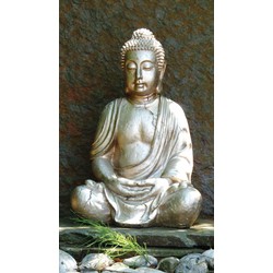 Boeddha voorkant 70x130cm Tuinschilderij