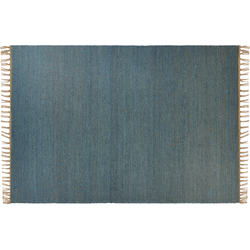 Beliani LUNIA - Laagpolig-Blauw-Jute