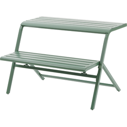 HESPERIDE HIXA Balkontafel - Tuintafel - Balkonbank - halve Picknicktafel - 75x111cm - Staal - Groen - DRILIA