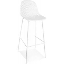 Geperforeerde barkruk LOKI 48x49x106 cm Wit
