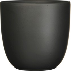 Bloempot Pot rond es21 tusca 23 x 25 cm zwart mat Mica - Mica Decorations