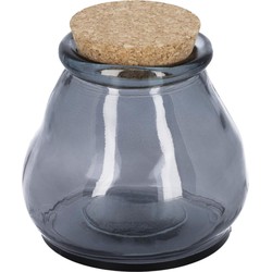 Kave Home - Rohan middelgroot glazen pot blauw 100% gerecycled