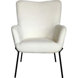 Fauteuil Wit - Incl. Armleuning - Zithoogte 44cm