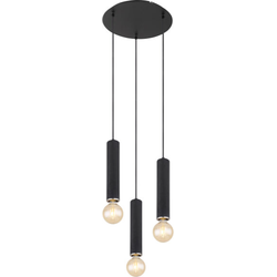 Industriële hanglamp Marion - L:35cm - E27 - Metaal - Zwart