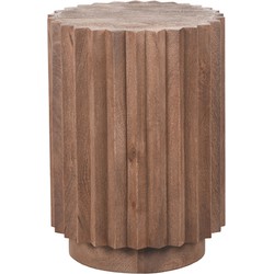 LABEL51 Bijzettafel Novan - Espresso - Mangohout - 35 cm