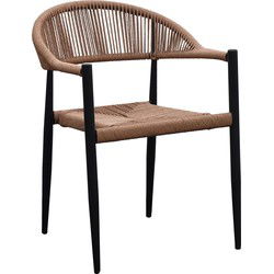 Eetkamerstoel Naturel Rotan - Zithoogte 45cm - Canari - Set van 2