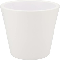 DK Design bloempot/plantenpot - Vinci - wit mat - voor kamerplant - D19 x H21 cm - Plantenpotten