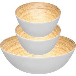 Secret de Gourmet voedsel/serveerschalen set - Bamboe - D30/D17 cm - Serveerschalen