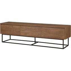 Tv-meubel 3 laden walnootdecor L180 cm - Milo