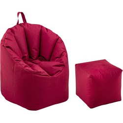 SVJ Zitzak Rond - 70 x 70 x 80 cm - Nylon - Rood