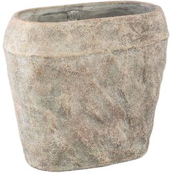 PTMD Bloempot Lourdes - 40x20x36 cm - Cement - Creme