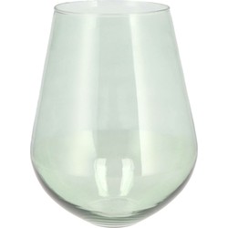 DK Design Bloemenvaas Mira - druppel vorm vaas - groen glas - D20 x H22 cm - Vazen
