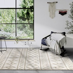 Elle Decoration - Gallery - Hoogpolig Tapijt - Itinerance - Beige - 80 X 240 CM