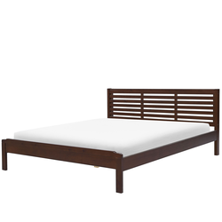 CARNAC  - Tweepersoonsbed - Donker hout - 180 x 200 cm - Rubberhout