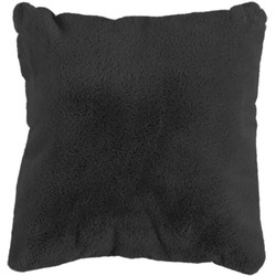 Tapijtenloods Heaven Vacht - Kussen Fluffy - Hoogpolig - Soft Touch Effen - Antraciet- 48x48 CM