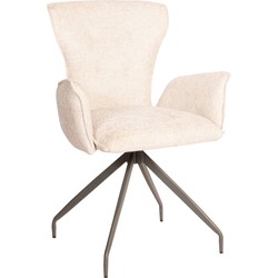 PTMD Vetus Cream dining chair with arms legacy 15 dove