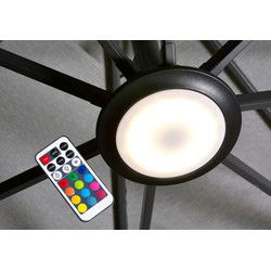 Parasolverlichting LED veelkleurig zwart zonwering