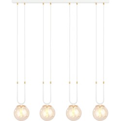 retro hanglamp Sanna Wit 4-lichts