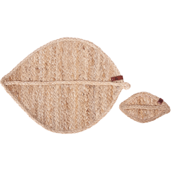 Beliani PEPPERLEAF - Placemats en onderzetters-Natuurlijk-Jute